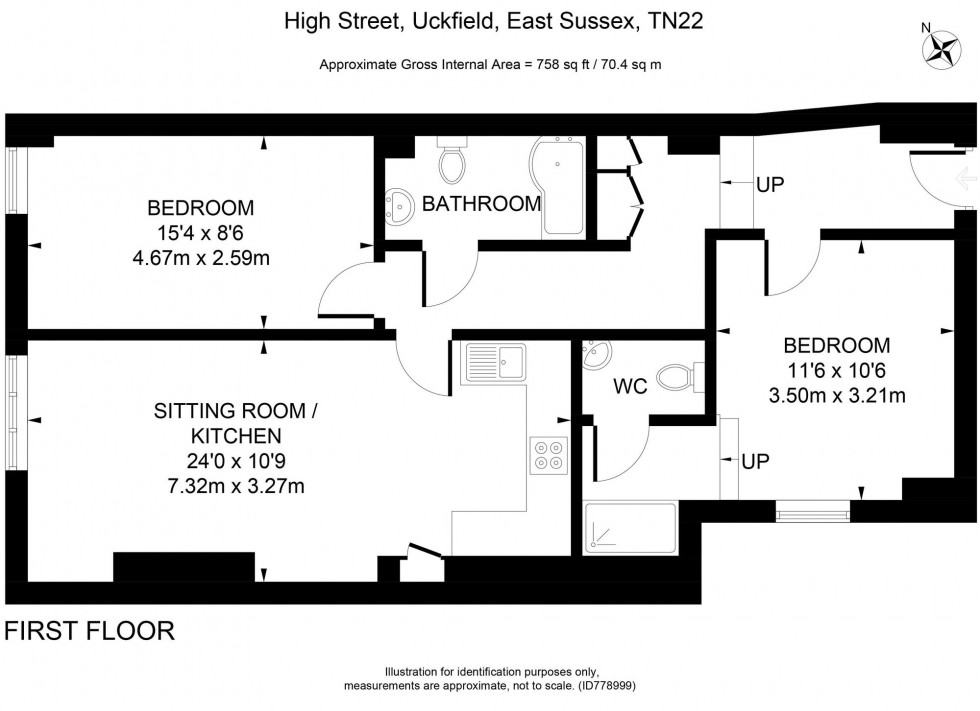 Floorplan for High Street, Uckfield, TN22