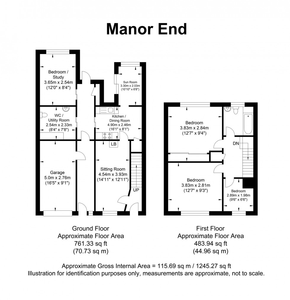 Floorplan for Manor End, Uckfield, TN22