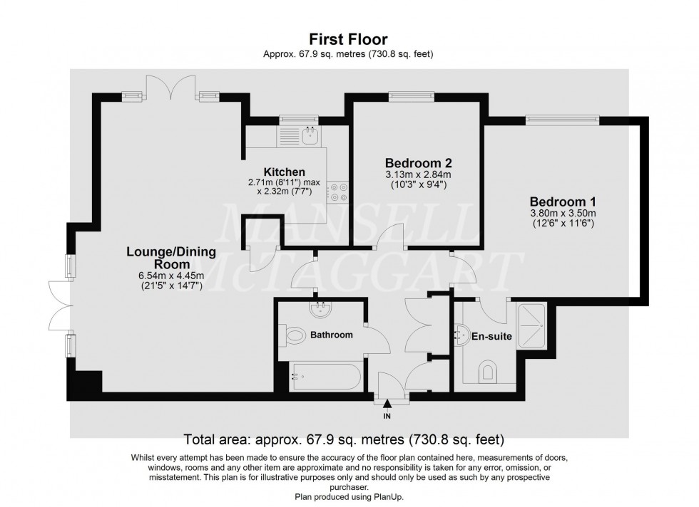 Floorplan for Garland Road, East Grinstead, RH19