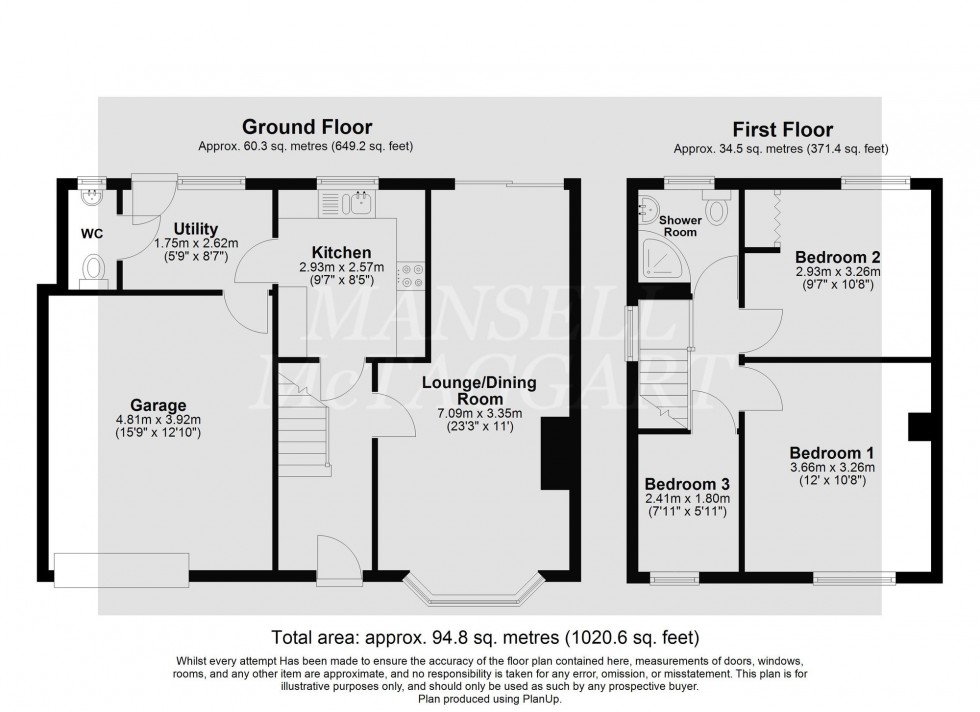 Floorplan for Akehurst Close, Copthorne, RH10