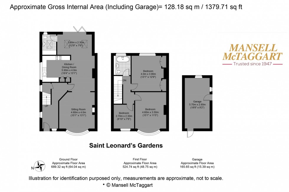 Floorplan for St. Leonards Gardens, Hove, BN3