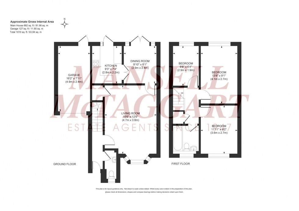 Floorplan for Hawthorn Close, Burgess Hill, RH15