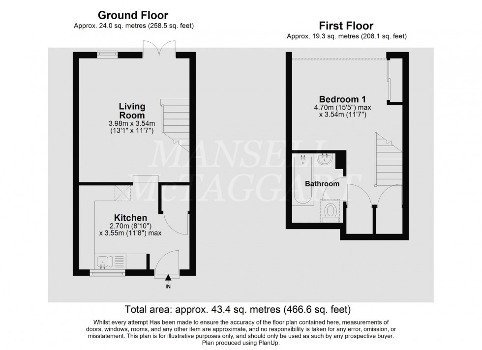 Floorplan for Matthey Place, Crawley, RH10