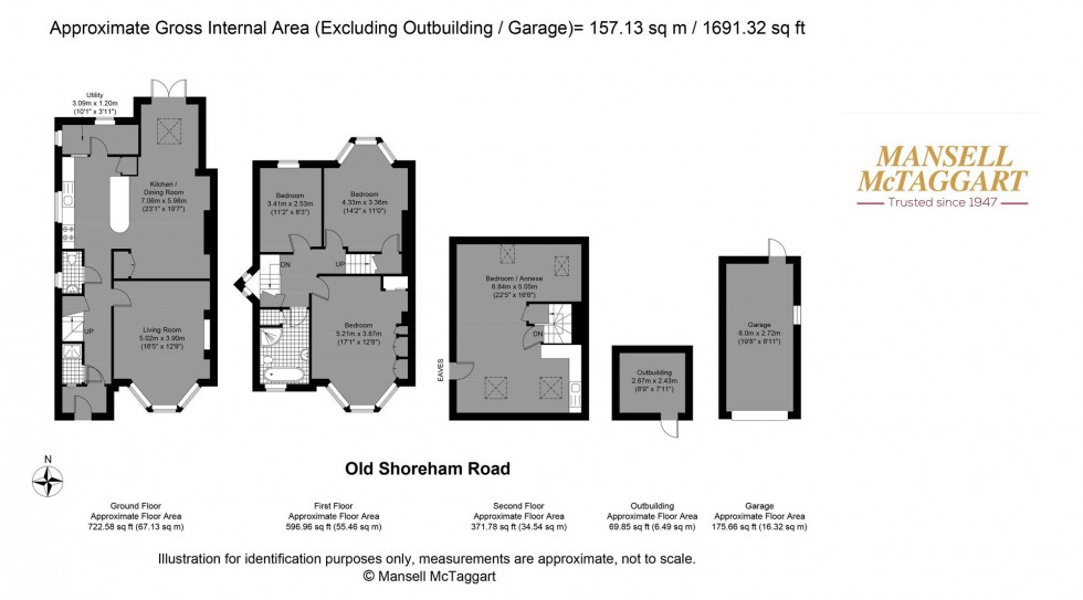Floorplan for Old Shoreham Road, Hove, BN3