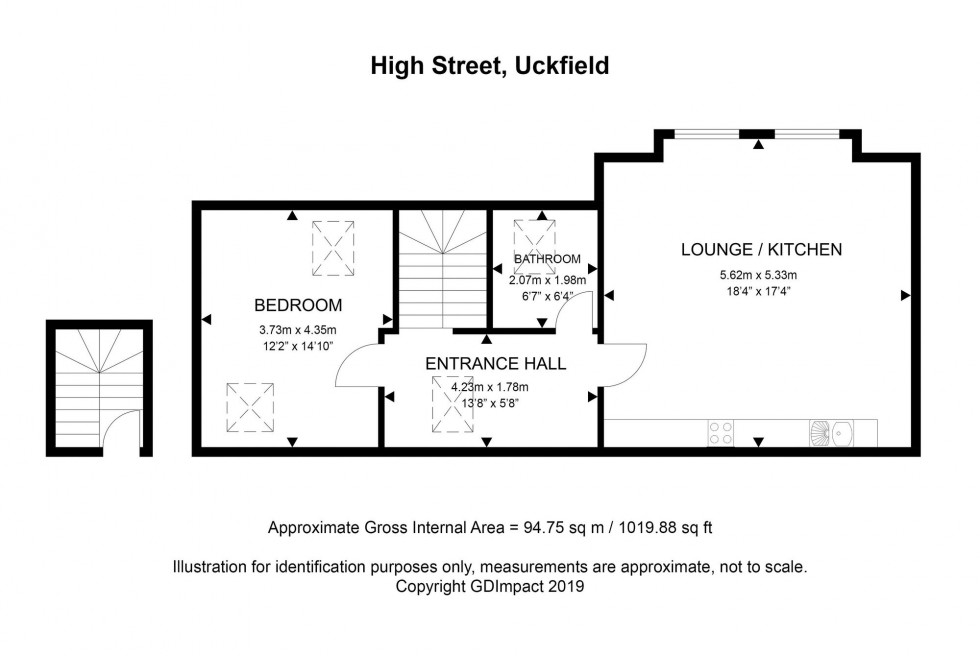 Floorplan for High Street, Uckfield, TN22