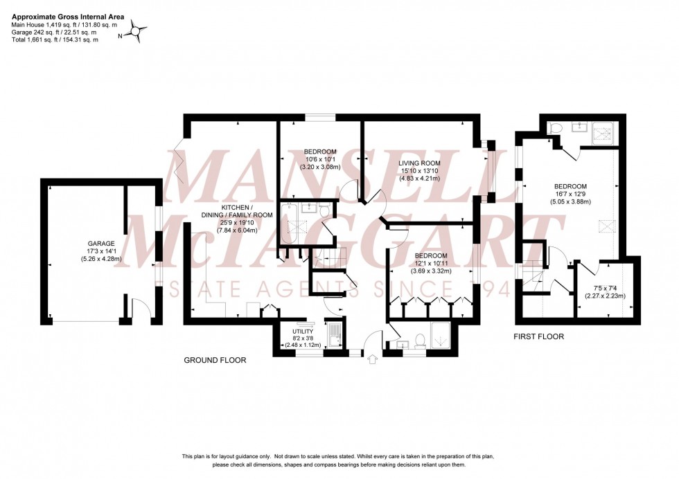 Floorplan for Clayton Drive, Burgess Hill, RH15