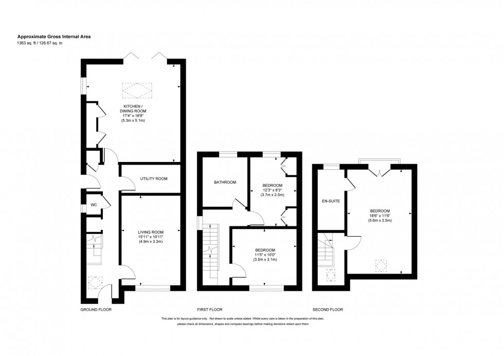 Floorplan for New England Road, Haywards Heath, RH16