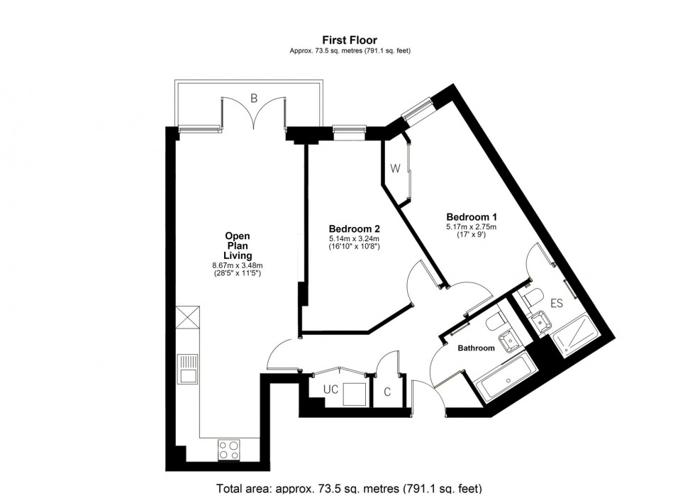 Floorplan for Ifield Road, Crawley, RH11