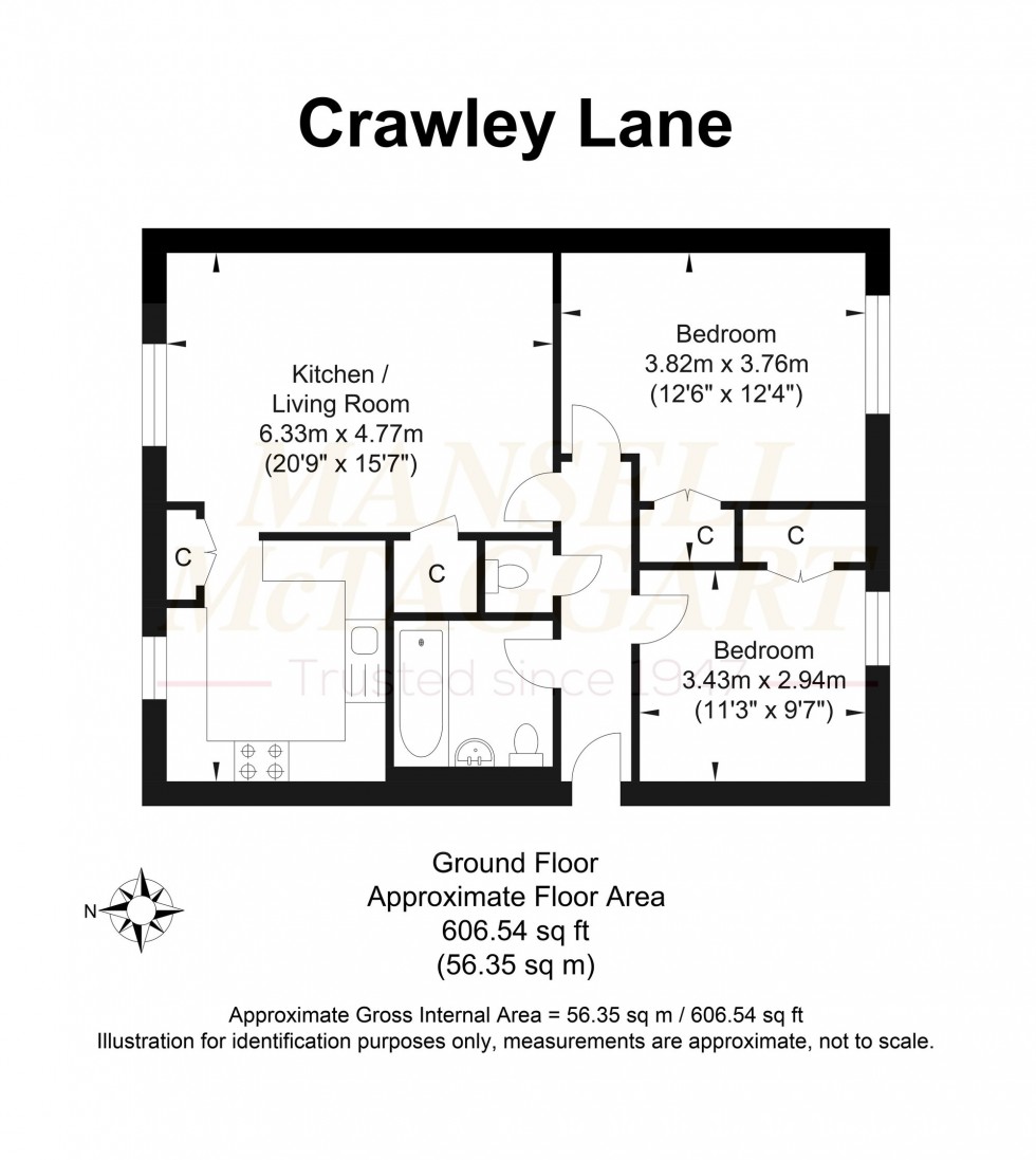 Floorplan for St. Nicholas Court, Crawley, RH10
