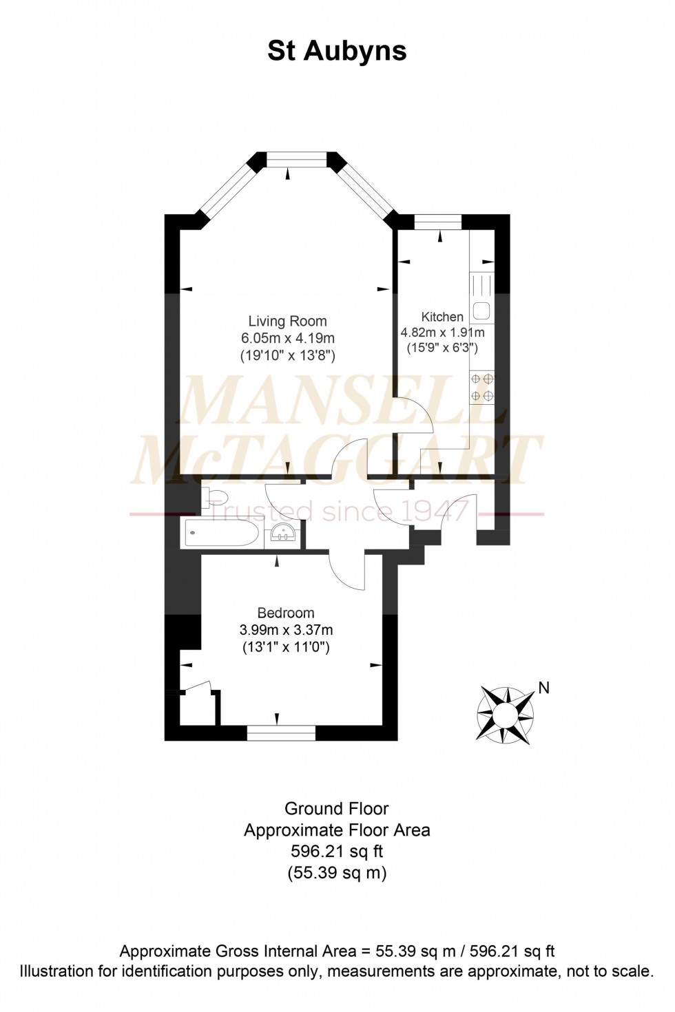 Floorplan for St. Aubyns, Belmont House, BN3