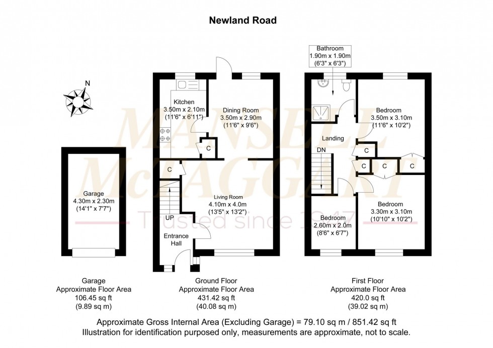 Floorplan for Newland Road, Upper Beeding, BN44