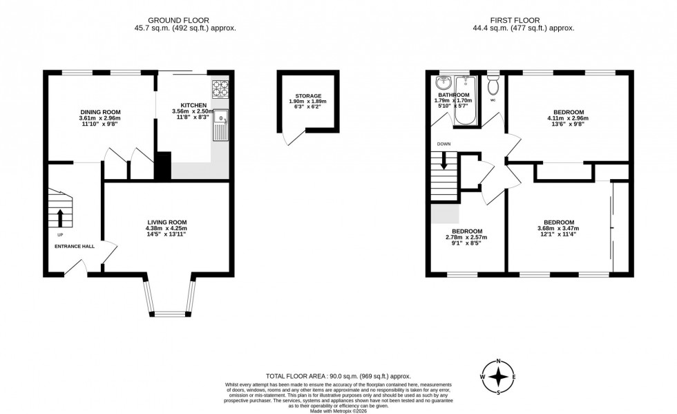 Floorplan for Shaws Road, Crawley, RH10
