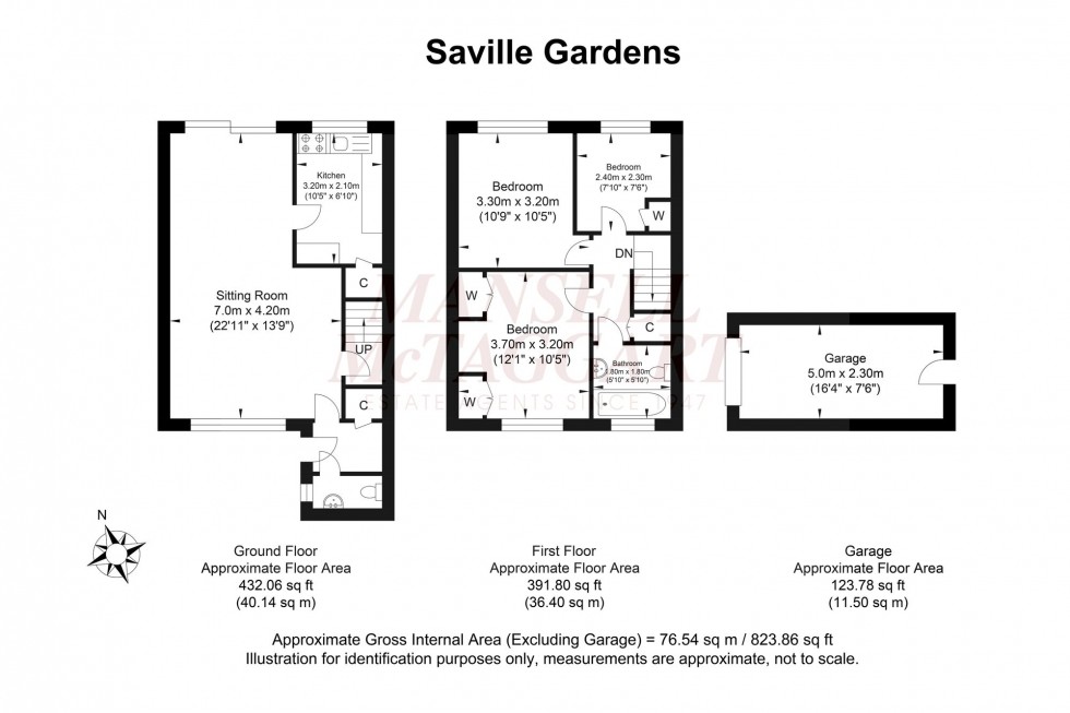 Floorplan for Saville Gardens, Billingshurst, RH14