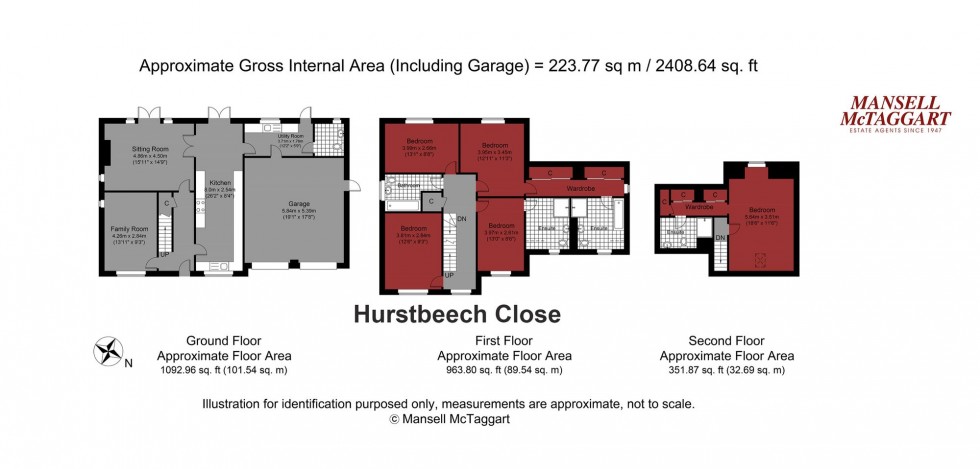 Floorplan for Hurstbeech Close, Hurstpierpoint, BN6