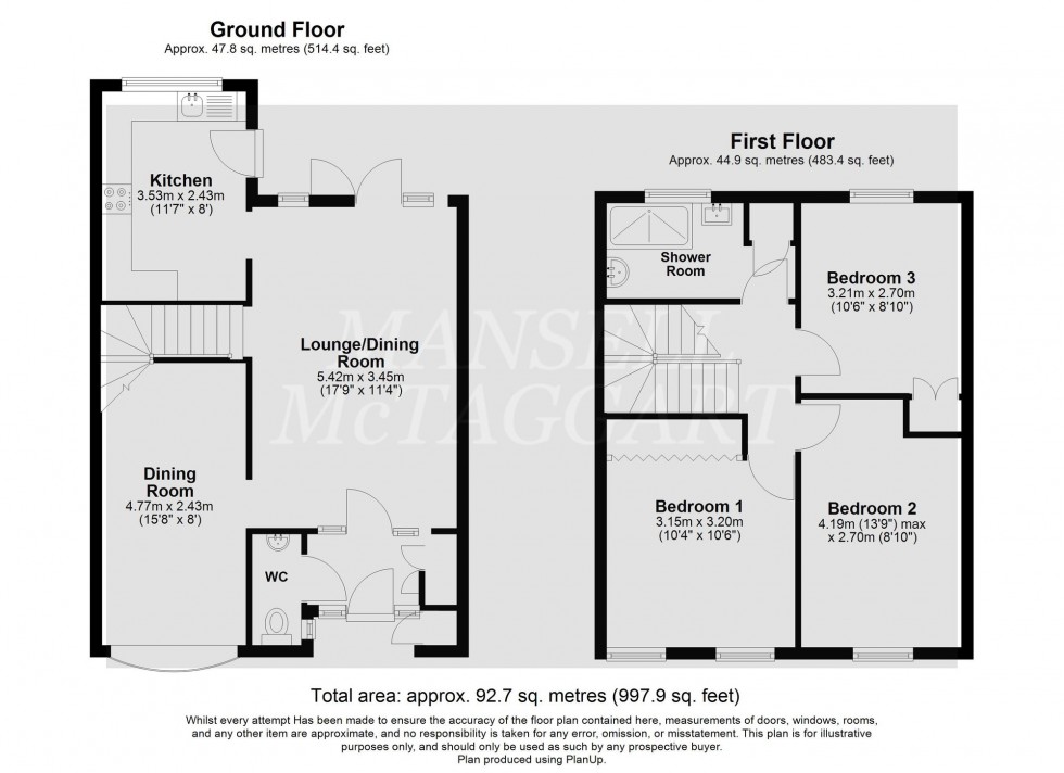 Floorplan for Brook Close, East Grinstead, RH19