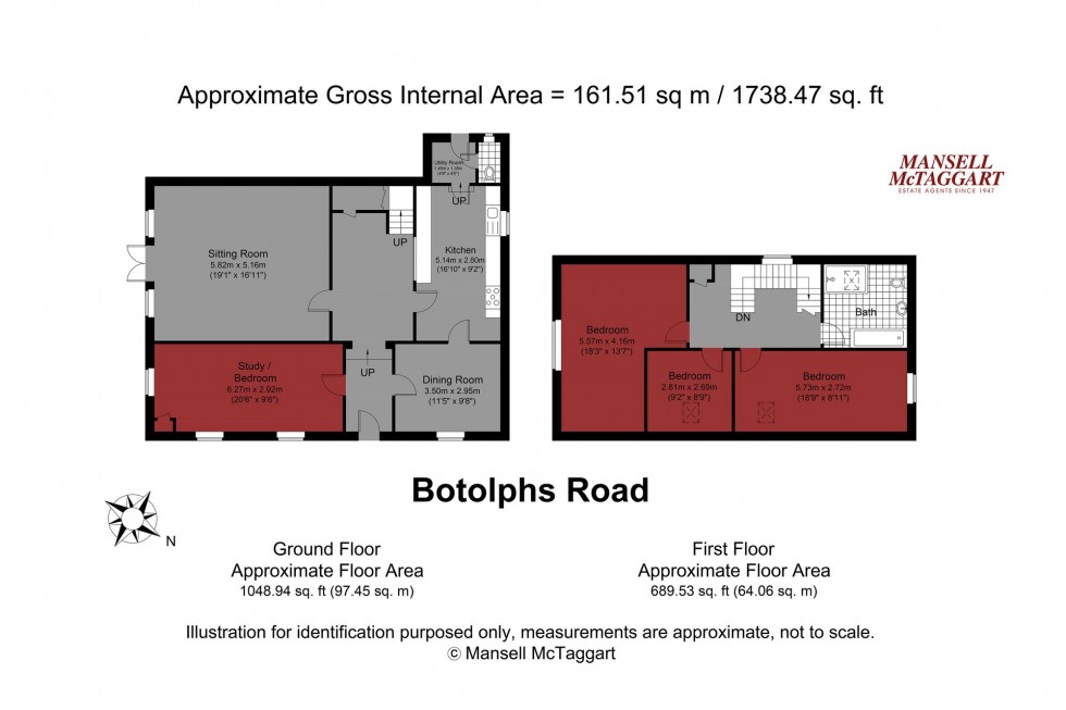 Floorplan for Botolphs Road, Bramber, BN44