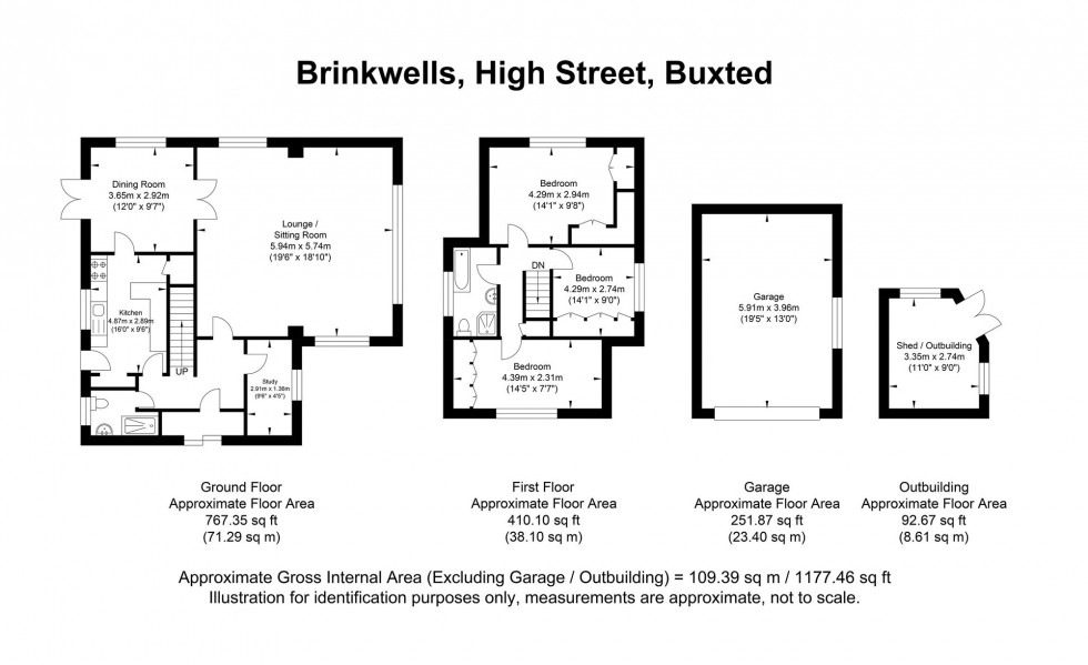 Floorplan for High Street, Buxted, TN22