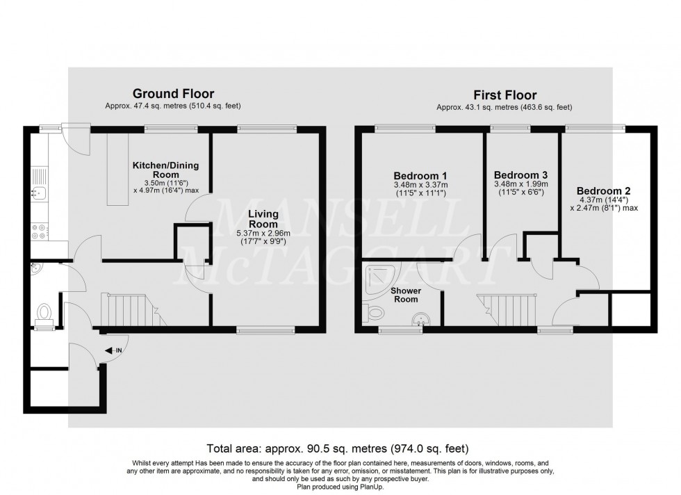 Floorplan for Sandpiper Close, Ifield, RH11