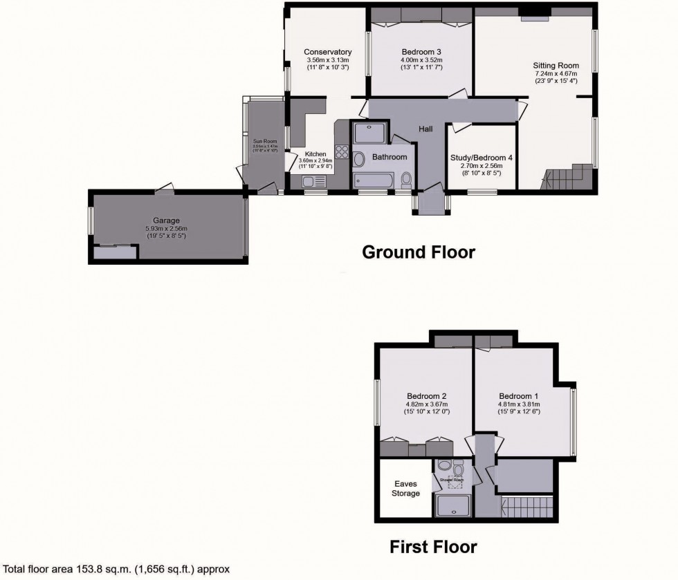 Floorplan for Dawn Crescent, Upper Beeding, BN44