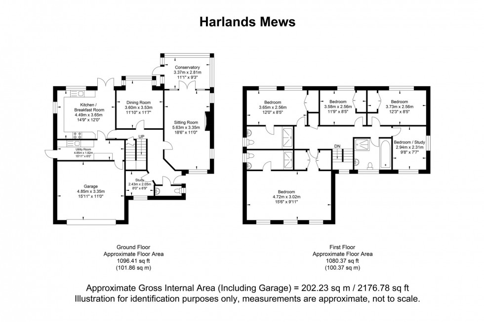 Floorplan for Harlands Mews, Uckfield, TN22