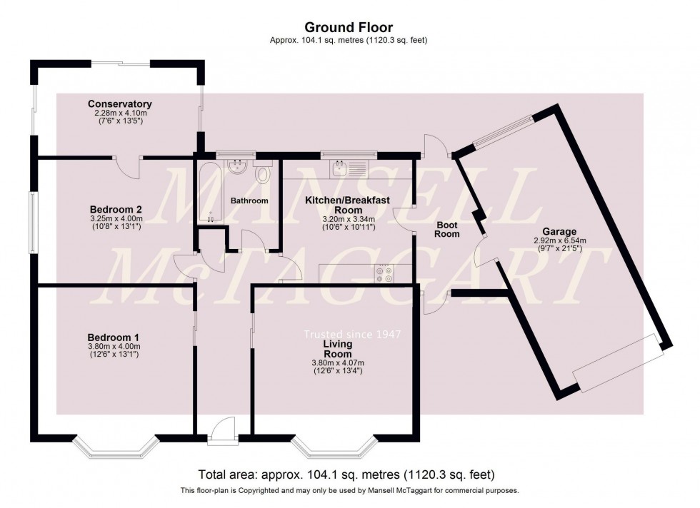 Floorplan for Lodge Close, East Grinstead, RH19