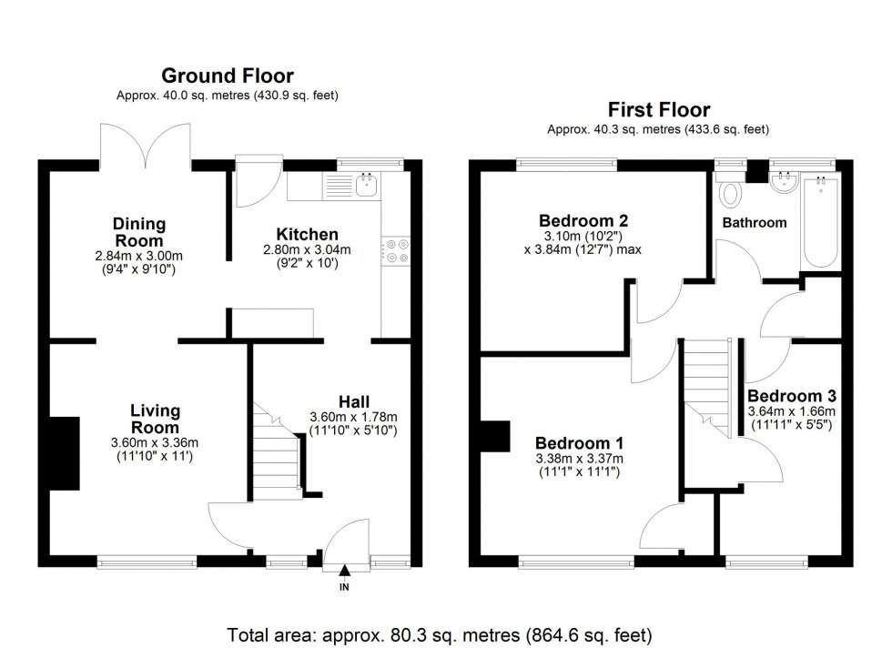 Floorplan for Gossops Drive, Crawley, RH11