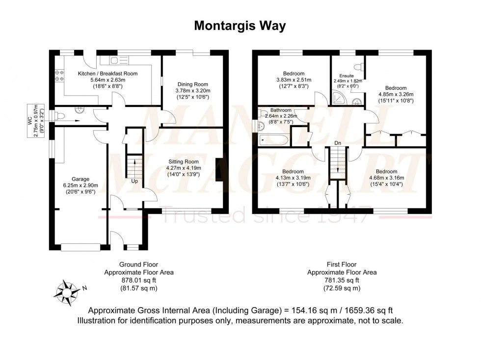 Floorplan for Montargis Way, Crowborough, TN6