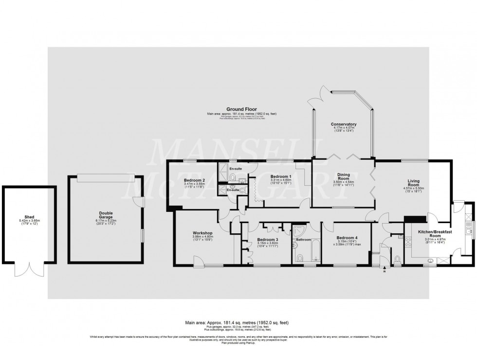 Floorplan for Selsfield Road, East Grinstead, RH19