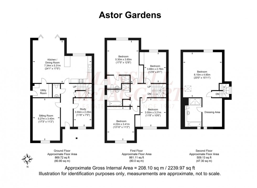 Floorplan for Astor Gardens, Horley, RH6