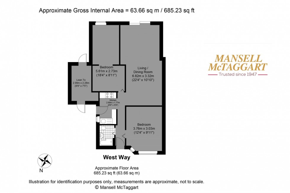 Floorplan for West Way, Lancing, BN15