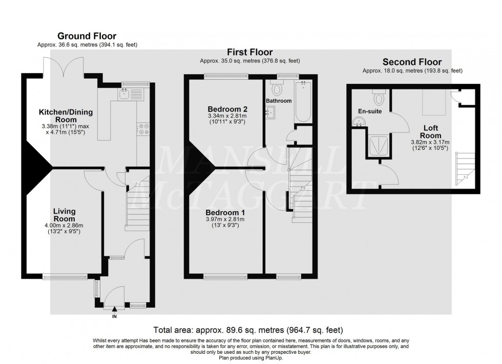 Floorplan for Copse Close, East Grinstead, RH19