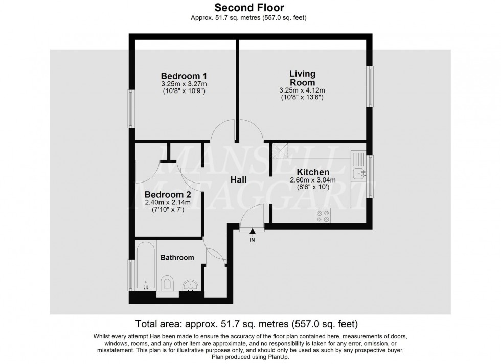 Floorplan for Manning Close, East Grinstead, RH19
