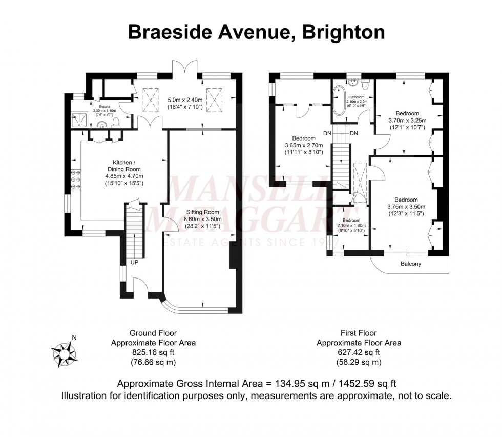 Floorplan for Braeside Avenue, Brighton, BN1