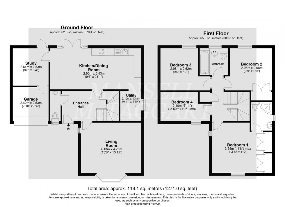 Floorplan for Henley Close, Maidenbower, RH10
