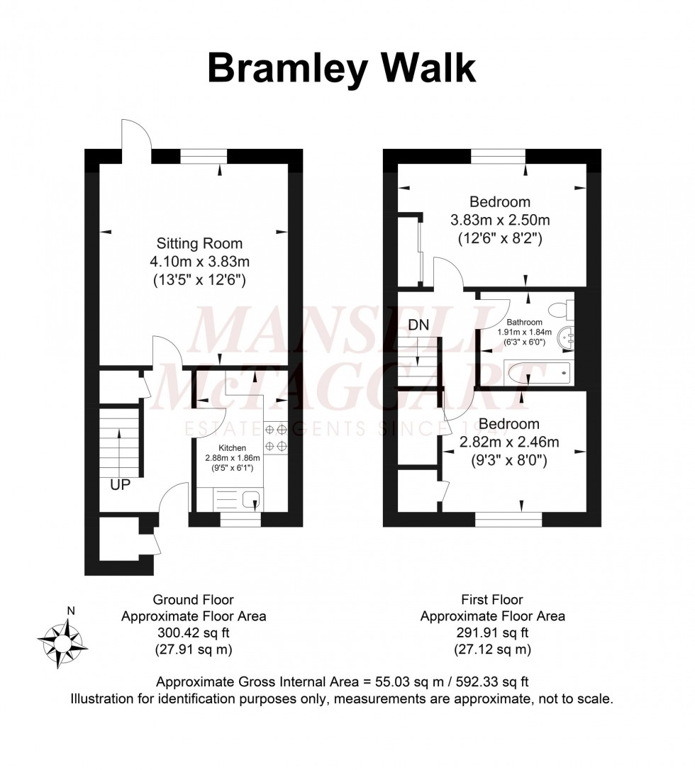 Floorplan for Bramley Walk, Horley, RH6