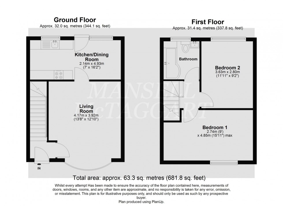Floorplan for Lyndhurst Close, Crawley, RH11