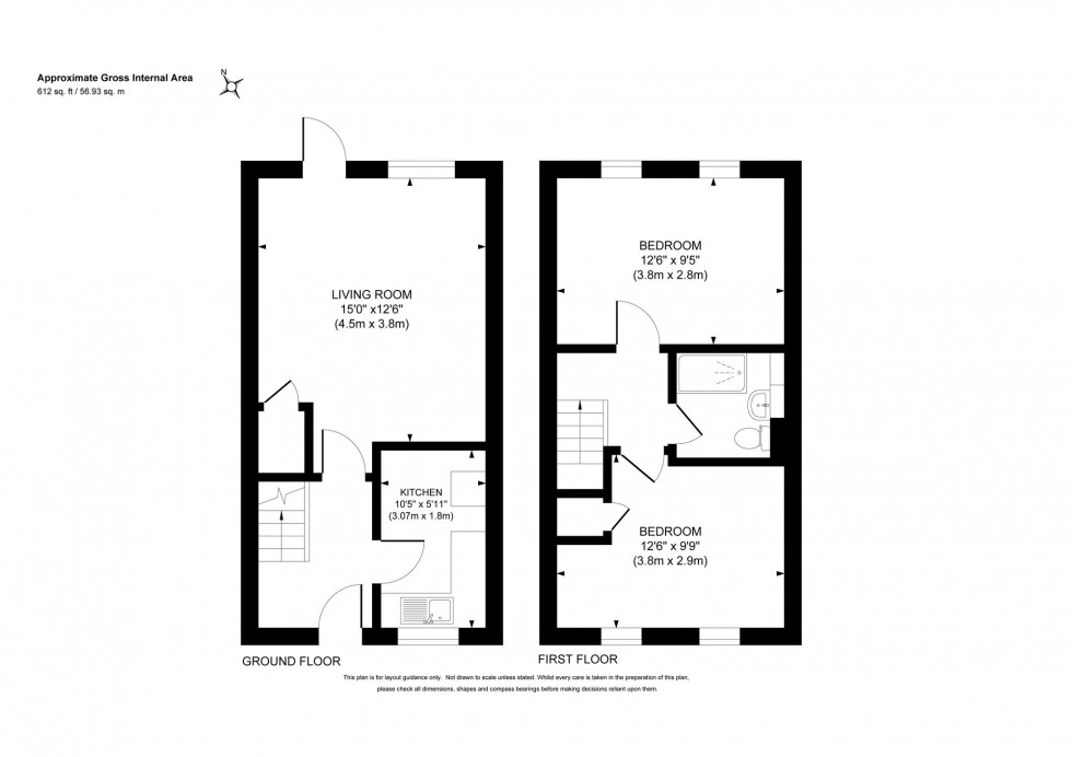 Floorplan for New England Road, Haywards Heath, RH16