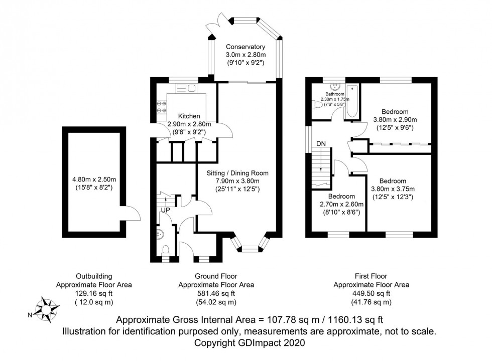 Floorplan for The Rough, Newick, BN8