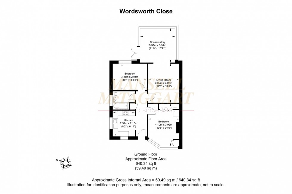Floorplan for Wordsworth Close, Crawley, RH10