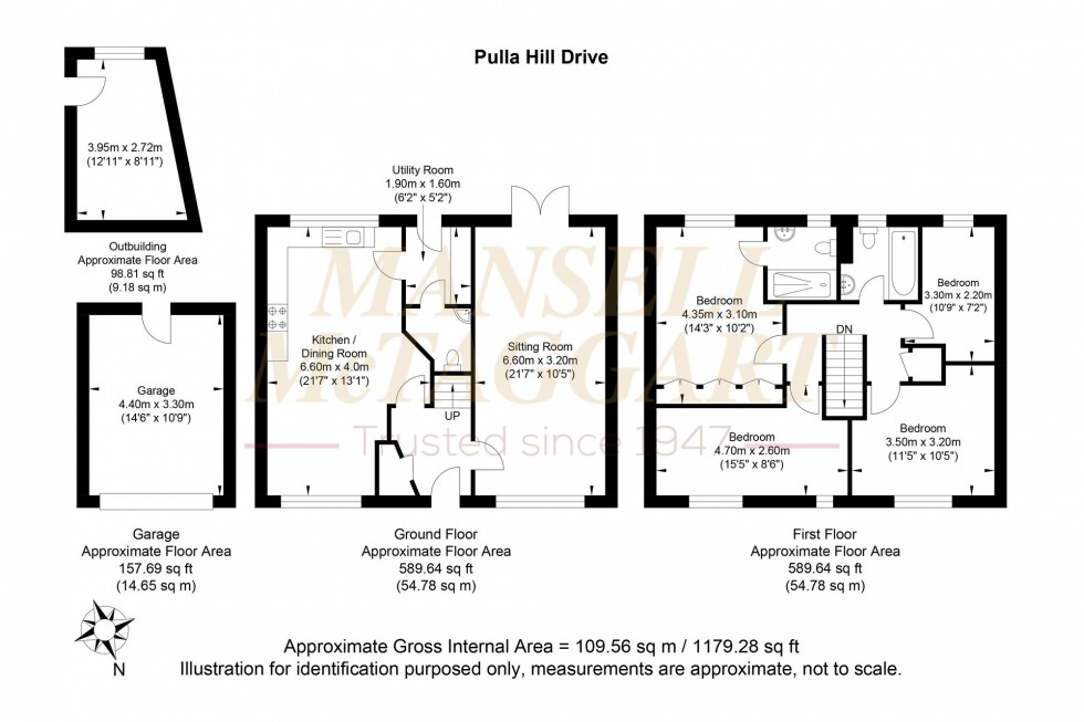 Floorplan for Pulla Hill Drive, Storrington, RH20