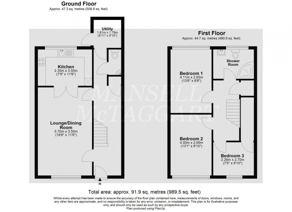 Floorplan for Trefoil Crescent, Crawley, RH11