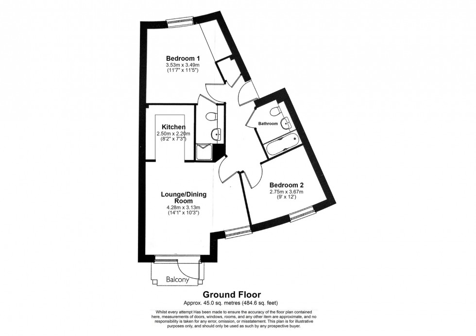 Floorplan for Commonwealth Drive, Crawley, RH10
