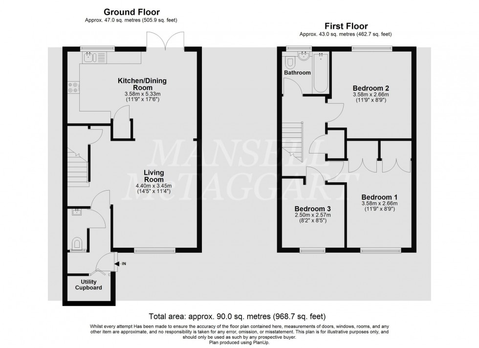 Floorplan for Purcell Road, Crawley, RH11
