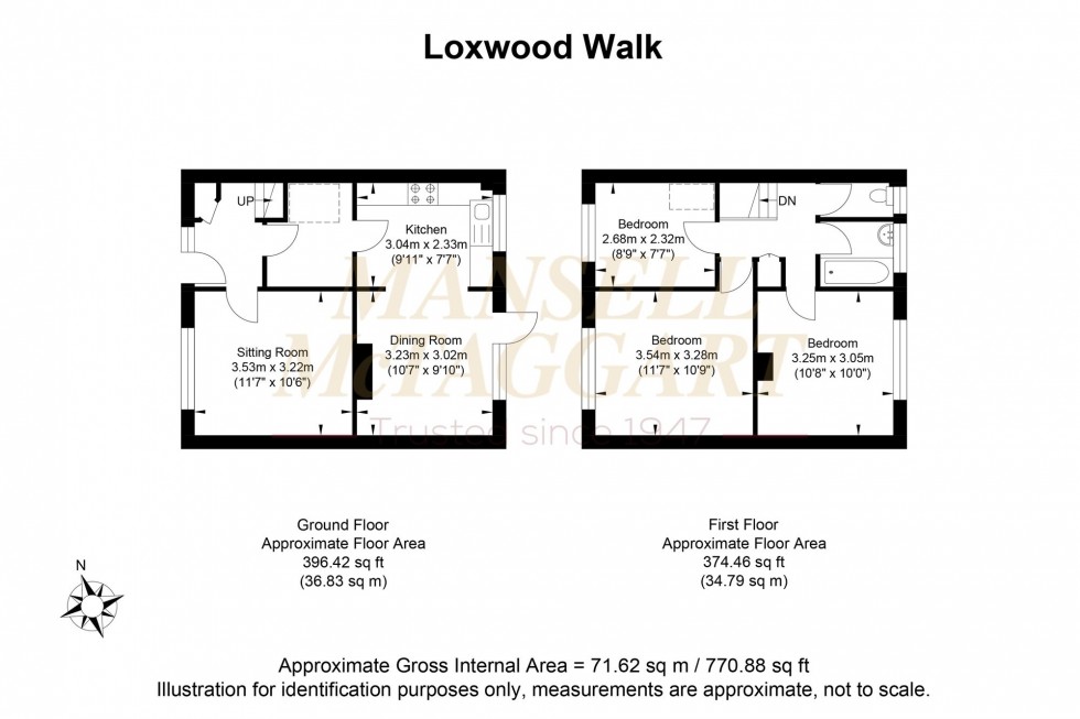 Floorplan for Loxwood Walk, Crawley, RH11