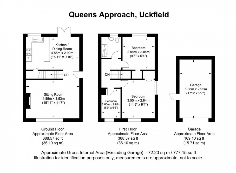 Floorplan for Queens Approach, Uckfield, TN22