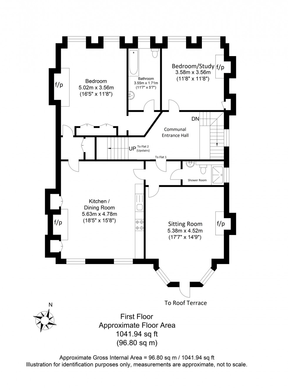 Floorplan for St. Swithuns Lane, Lewes, BN7