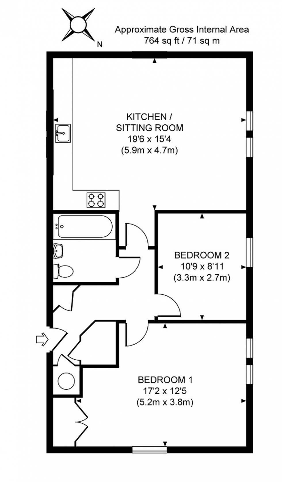 Floorplan for Brooklands, Haywards Heath, RH16
