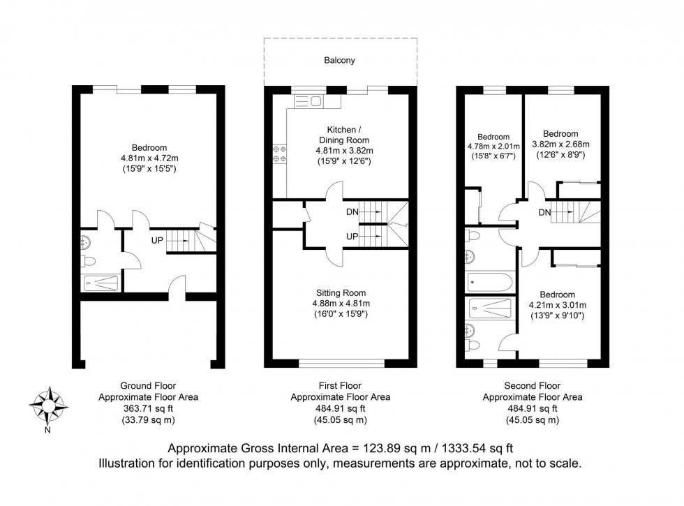 Floorplan for The Nurseries, Lewes, BN7