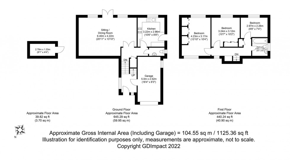 Floorplan for Gleave Close, East Grinstead, RH19