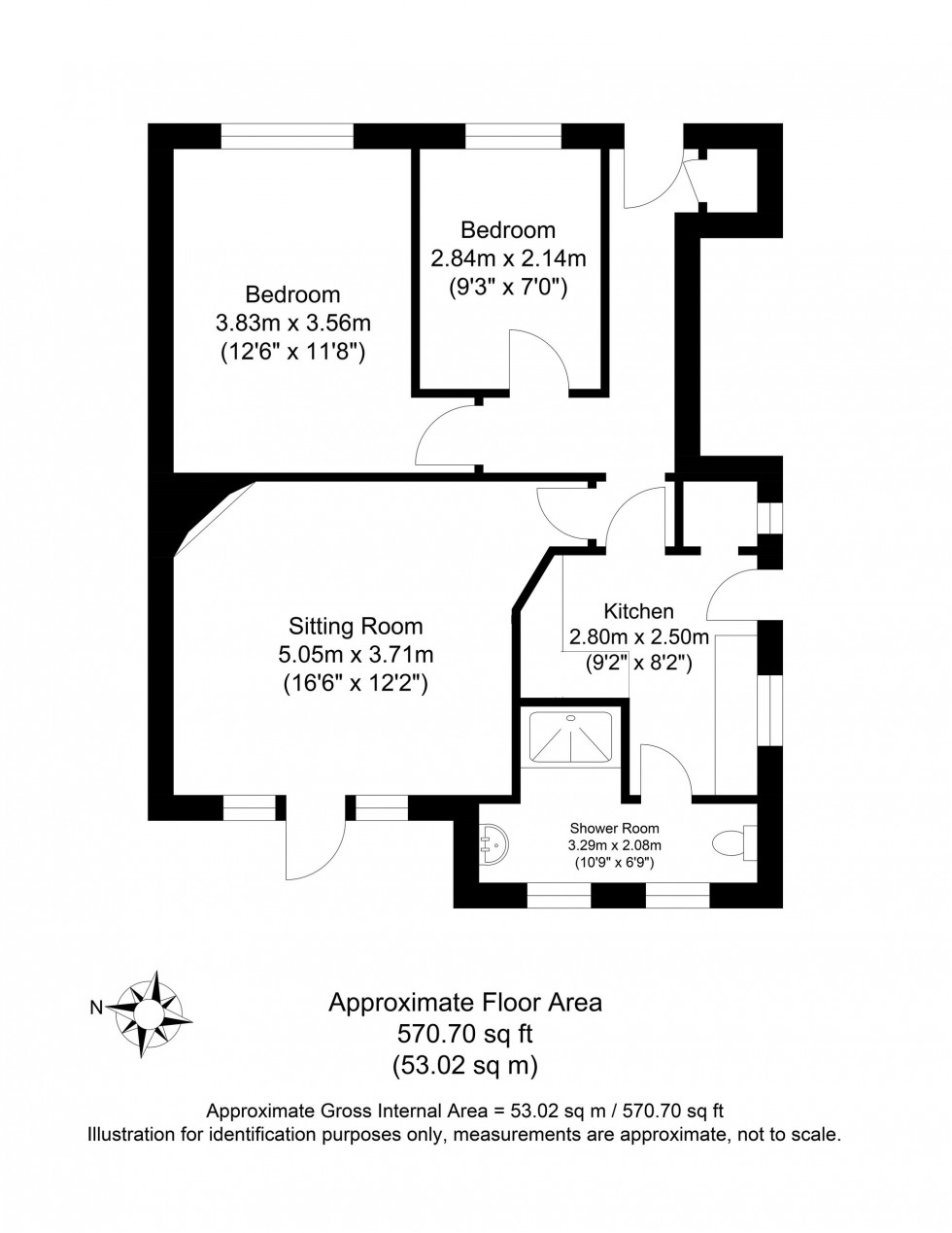 Floorplan for Highdown Road, Lewes, BN7
